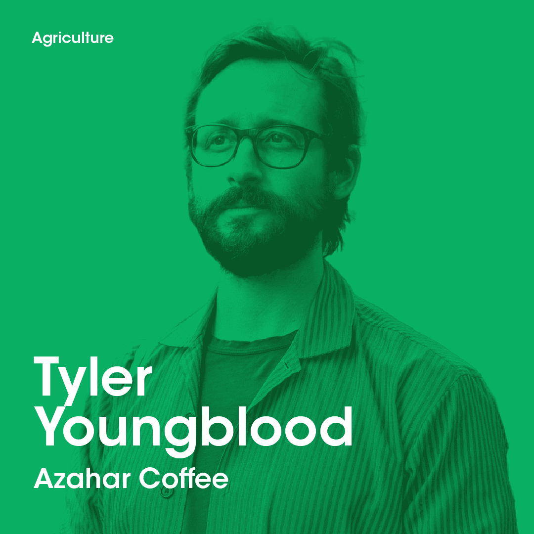 Graphic of Tyler Youngblood, co-founder of Azahar Coffee