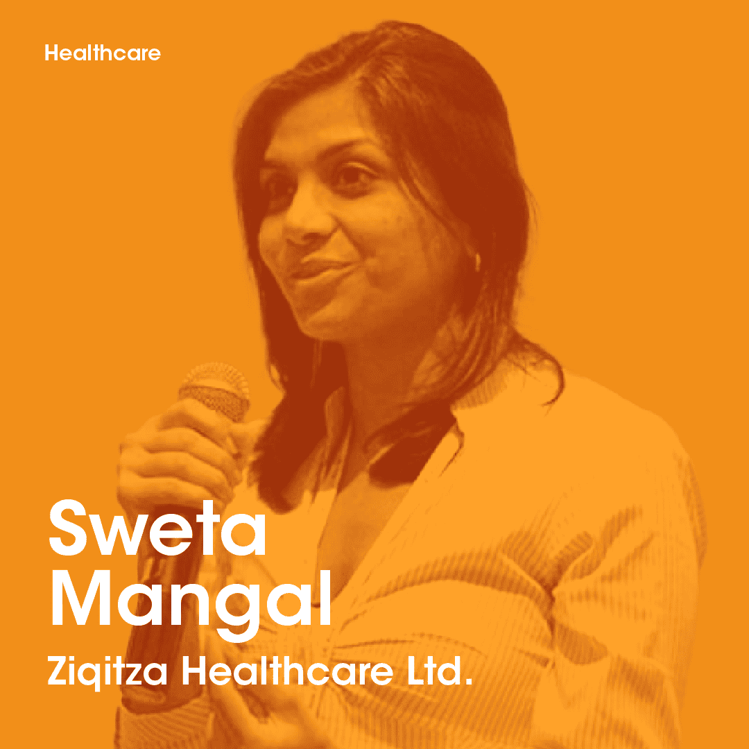 Graphic of Sweta Mangal, co-founder of Ziqitza Health Limited